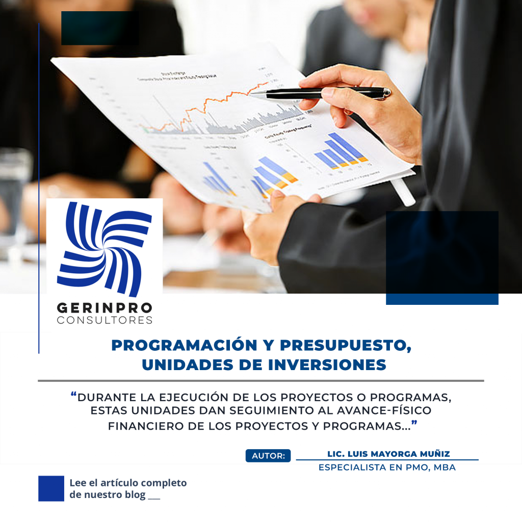 Unidades De Inversiones | Gerinpro Consultores